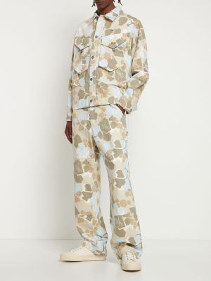 Veste en coton à imprimé à imprimé camouflage Objects Iv Life beige