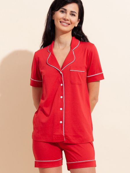 Пижама из модала Sofiaman красная