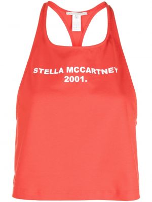 Raštuotas tank top Stella Mccartney raudona