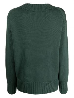 Sweter wełniany z wełny merino Drumohr zielony