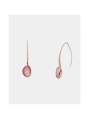 Pendientes con perlas de acero inoxidable de oro rosa Skagen rosa
