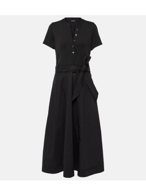 Bavlněné midi šaty Veronica Beard černé