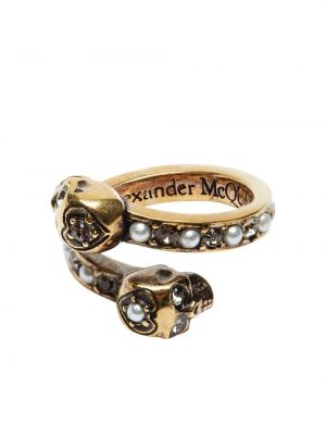 Hodeskalle ring Alexander Mcqueen gull