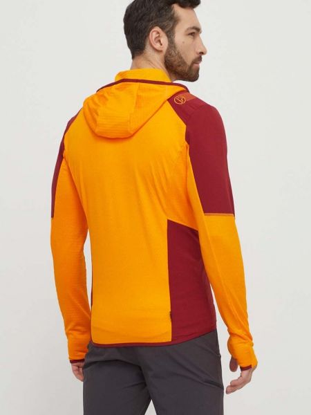 Kapucnis pulóver La Sportiva narancsszínű