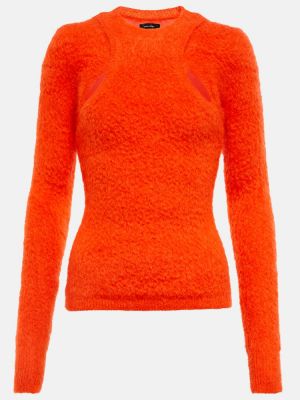 Mohérový svetr Isabel Marant oranžový