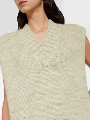 Sweter wełniany z alpaki bawełniany Maison Margiela zielony
