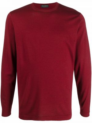 Пуловер от мерино вълна Dell'oglio червено