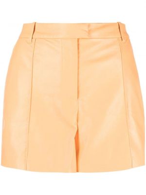 Shorts en cuir Stand Studio orange