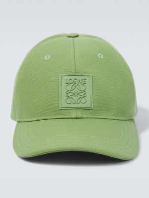 Cappello con visiera di cotone Loewe verde