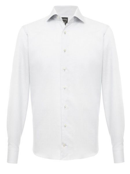Хлопковая льняная рубашка Van Laack белая