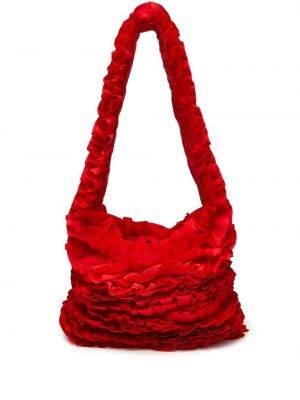 Чанта през рамо с волани Molly Goddard червено