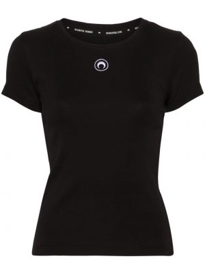 Βαμβακερή μπλούζα Marine Serre μαύρο