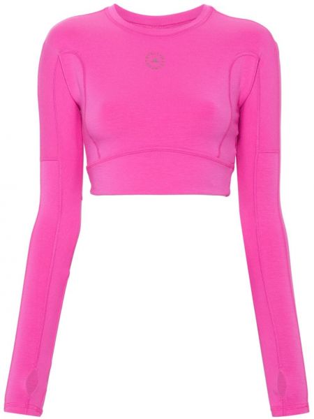 Crop top con motivo a stelle Adidas By Stella Mccartney rosa