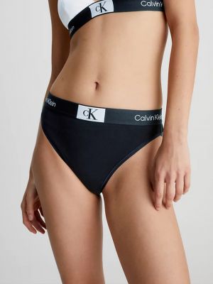 Nohavičky s vysokým pásom Calvin Klein Underwear čierna