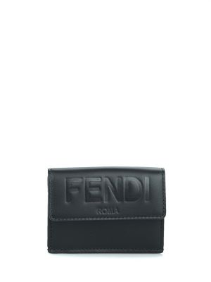 Кожаный кошелек Fendi черный