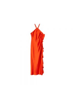 Sukienka długa Max Mara pomarańczowa