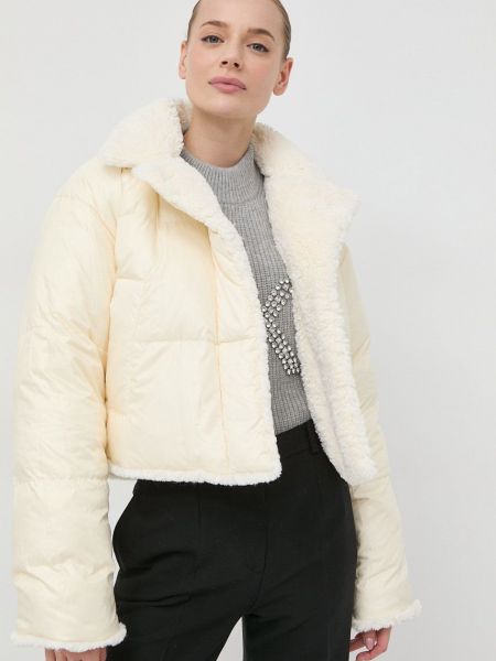 Oboustranná péřová bunda MICHAEL Michael Kors dámská, béžová barva, zimní