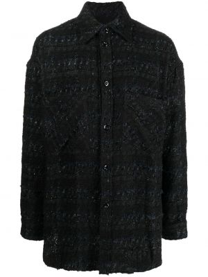 Tweed hemd Faith Connexion schwarz