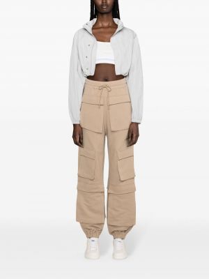 Pantalon de joggings en coton avec poches Msgm beige