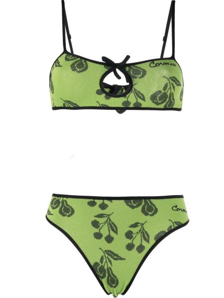Bikini con stampa Cormio verde