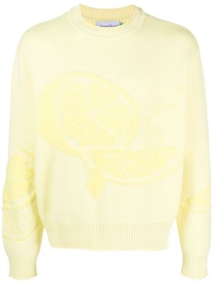 Плетен пуловер House Of Sunny жълто