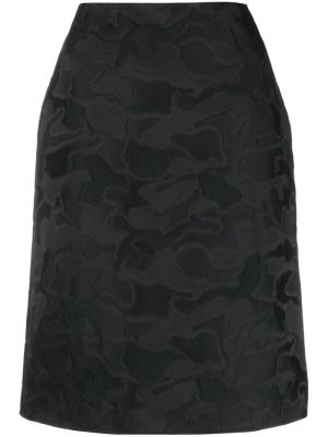 Fustă mini din jacard cu model camuflaj Aspesi negru