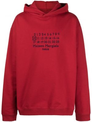 Sudadera con capucha con bordado Maison Margiela rojo