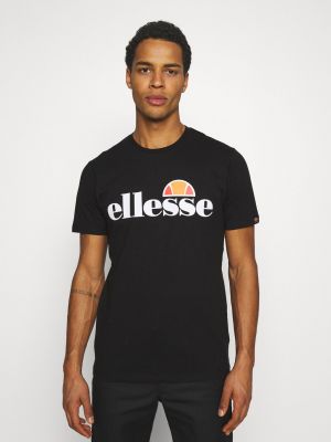 Черная футболка с принтом Ellesse