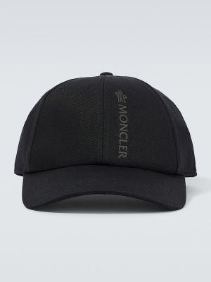 Cappello con visiera di cotone Moncler nero