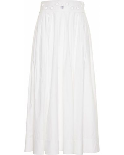 Bavlněné midi sukně Rosie Assoulin bílé