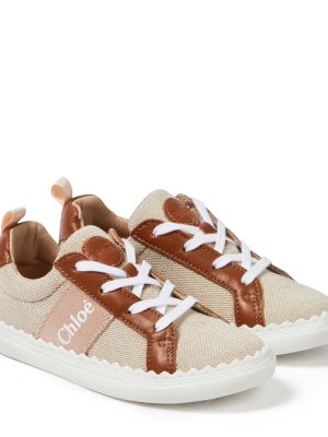 Læder sneakers for piger Chloe Kids brun