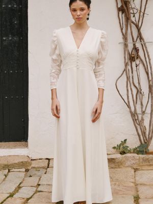 Свадебное прямое платье Polín Et Moi белое