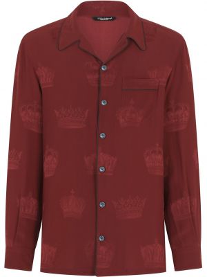 Camisa con estampado Dolce & Gabbana rojo