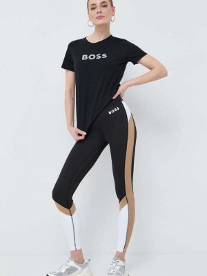 Bombažna majica Boss črna