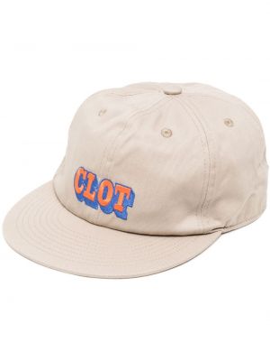 Памучна шапка с козирки бродирана Clot