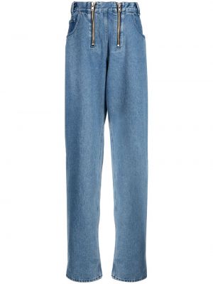 Priliehavé džínsy na zips Gmbh modrá