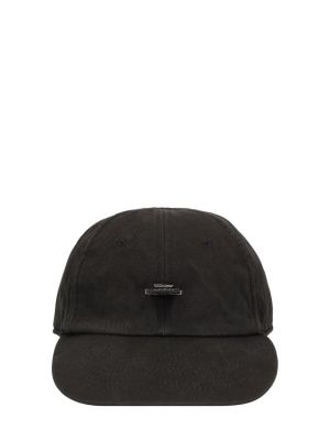 Medvilninis siuvinėtas kepurė Doublet juoda