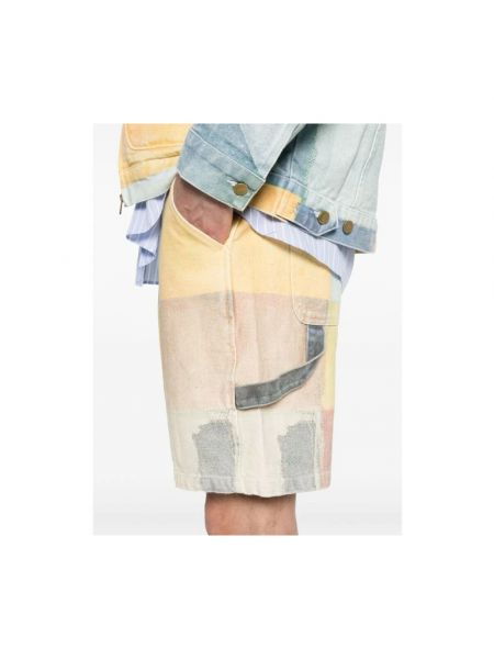Abstrakte jeans shorts mit print Kidsuper Studios