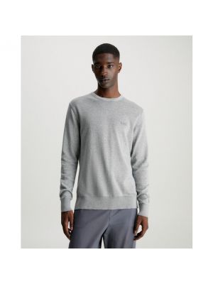 Jersey de seda de algodón de tela jersey Calvin Klein gris