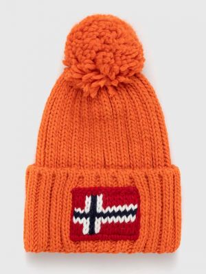 Оранжевая шерстяная шапка Napapijri