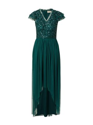 Večerna obleka z biseri s čipko Lace & Beads zelena