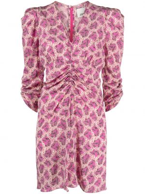 Šaty s potiskem Isabel Marant růžové