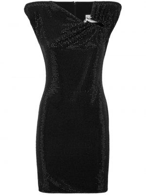 Вечерна рокля с кристали Philipp Plein черно