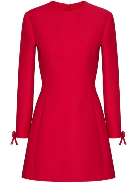 Dlouhé šaty s mašlí Valentino Garavani červené