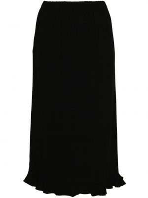 Krepová plisovaná midi sukňa Marni čierna