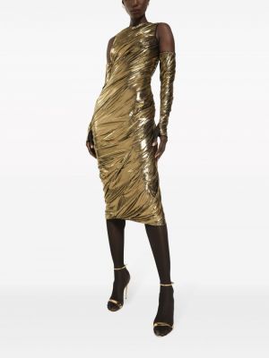 Sukienka koktajlowa Dolce And Gabbana złota