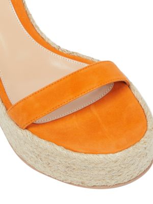 Cipele od brušene kože Gianvito Rossi narančasta