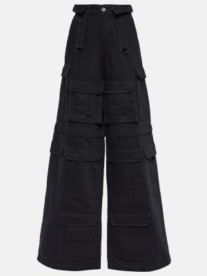 Bavlněné cargo kalhoty Vetements černé