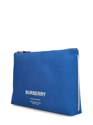 Pochette en nylon Burberry bleu
