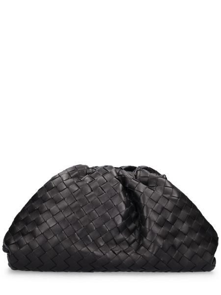 Læder clutch Bottega Veneta sort